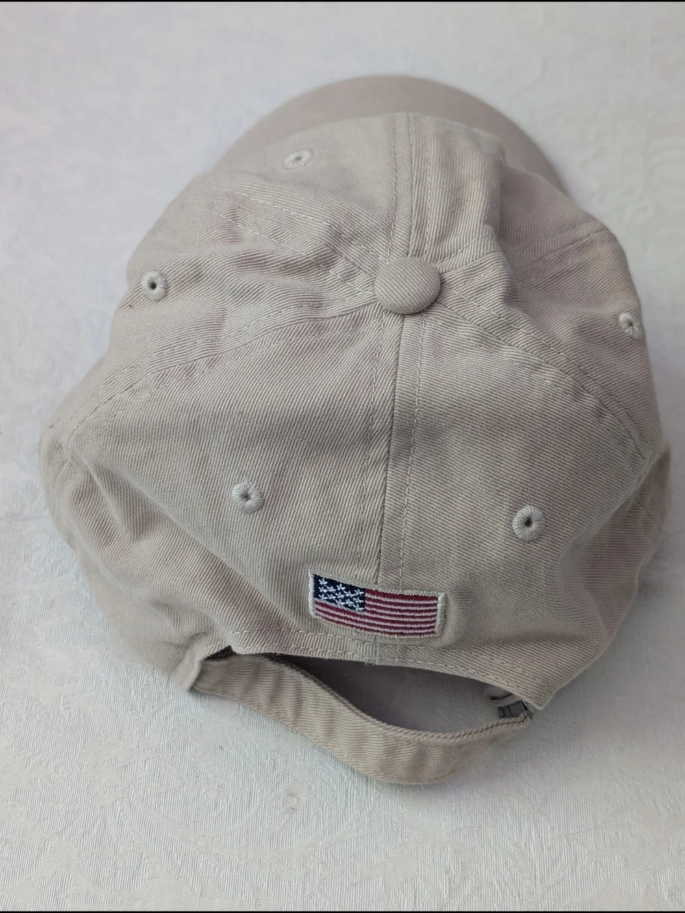 U.S. Polo Assn. Beige Baseball Cap Adjustable Solid Casual Men One Size USA